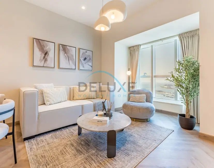 Upgraded 1-Bedroom Overlooking Palm Jumeirah & Sea Views from Living — Dubai Marina — photo 1